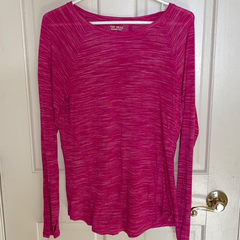 Womens Large Tek Gear Long Sleeve workout wear top